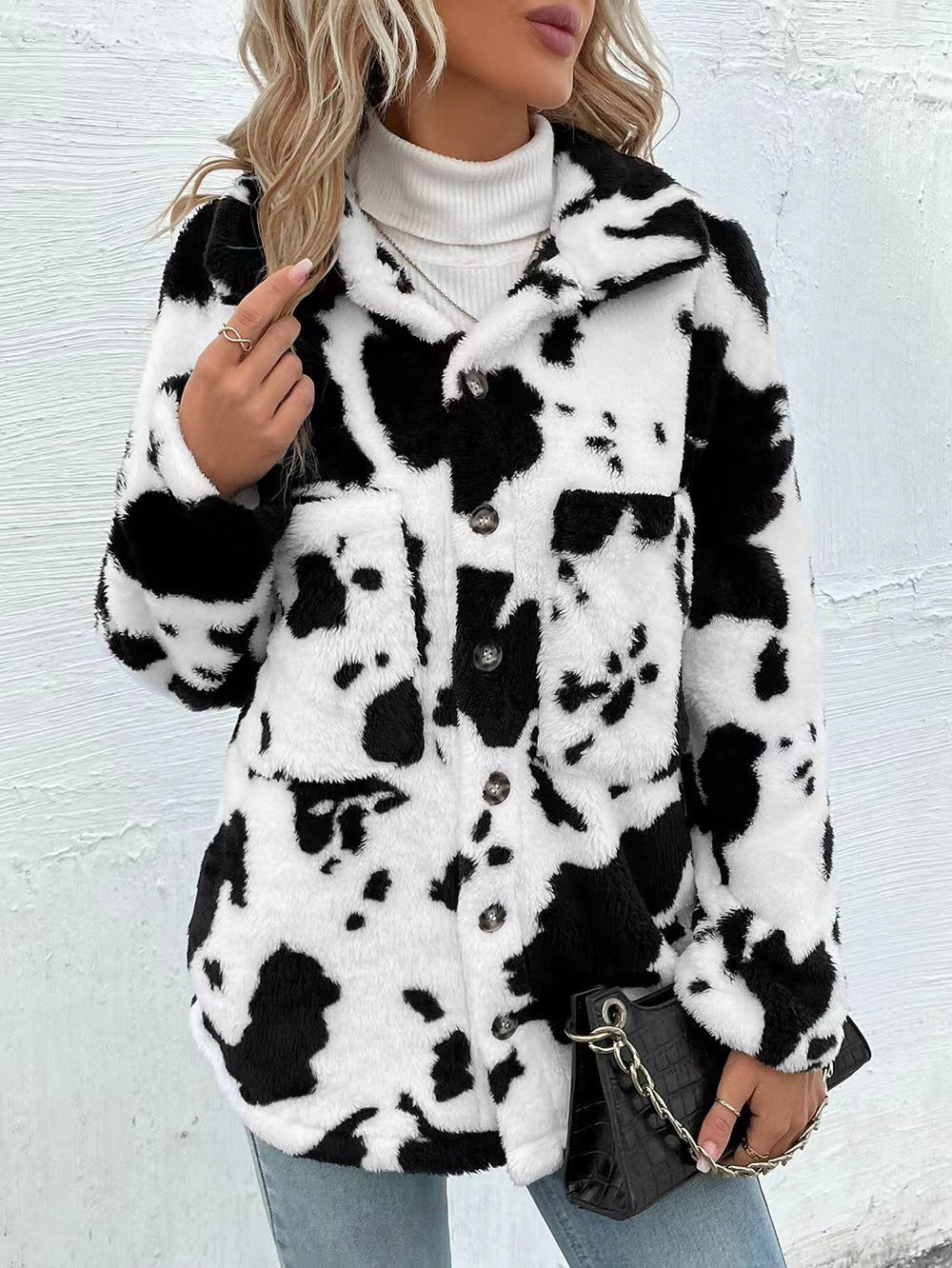 Double-sided plush warm coat