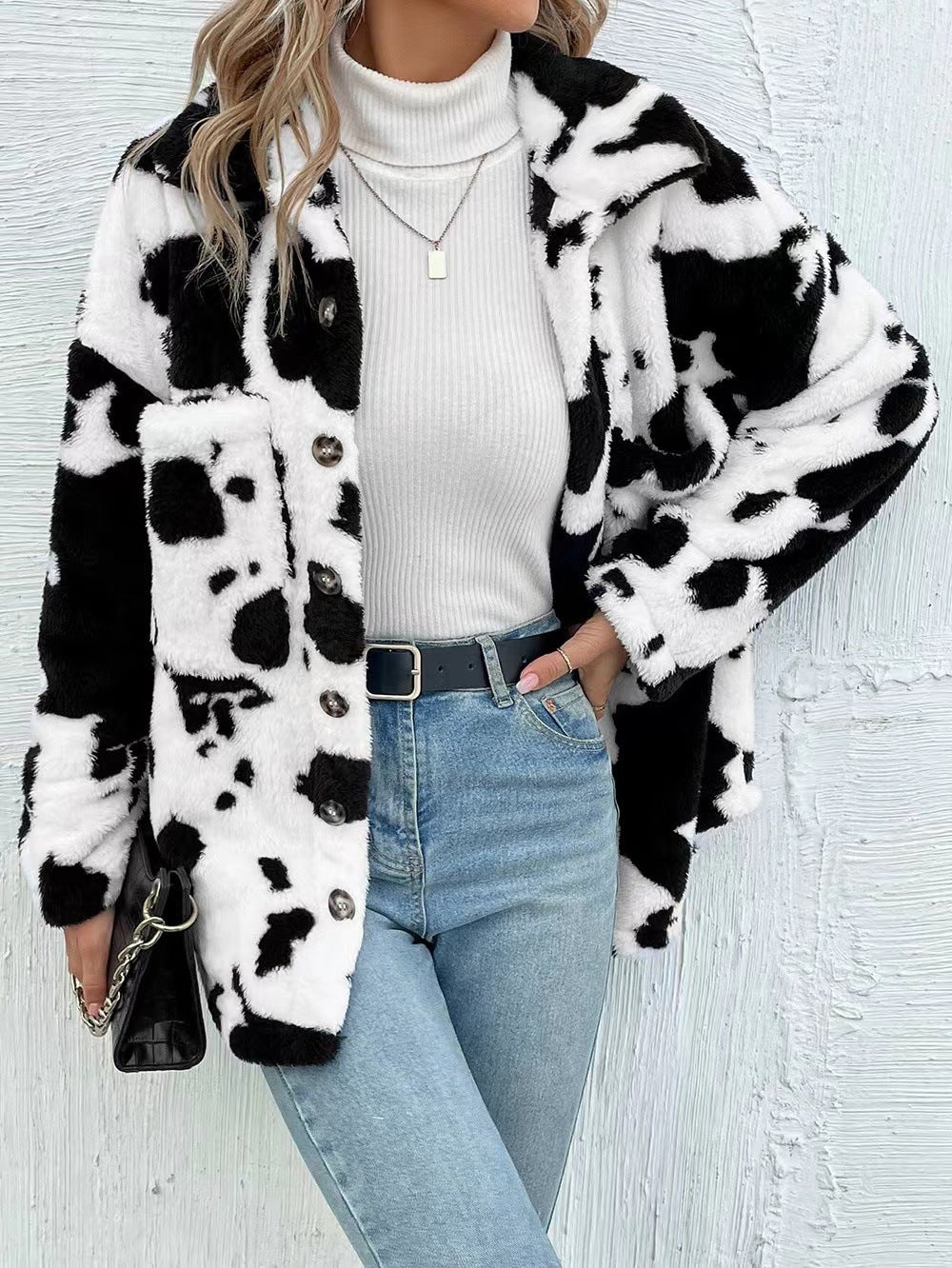 Double-sided plush warm coat
