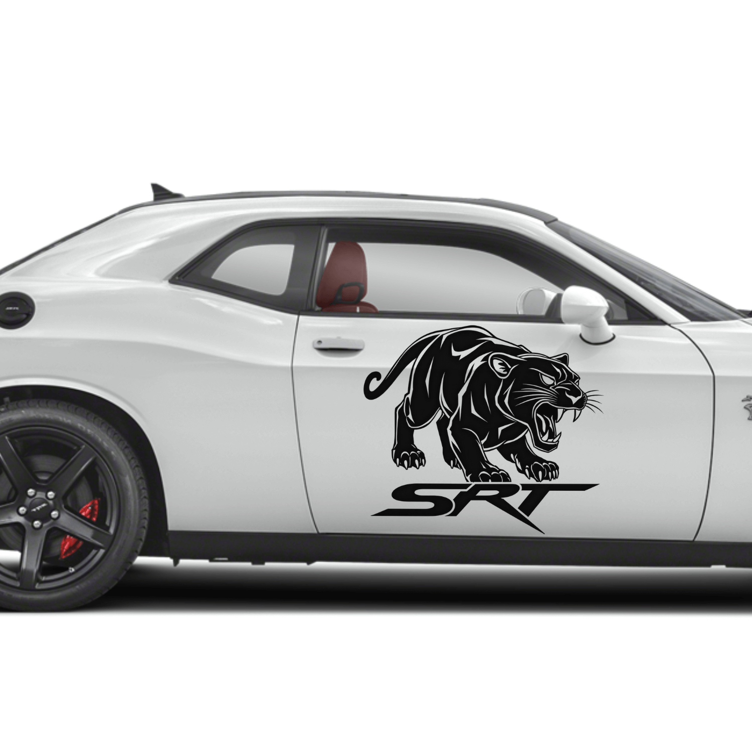 SRT Hellcat Tiger Decal Sticker – Dodge Challenger & Charger Vinyl Graphic – Muscle Car Window or Hood Sticker 6" to 45"-0