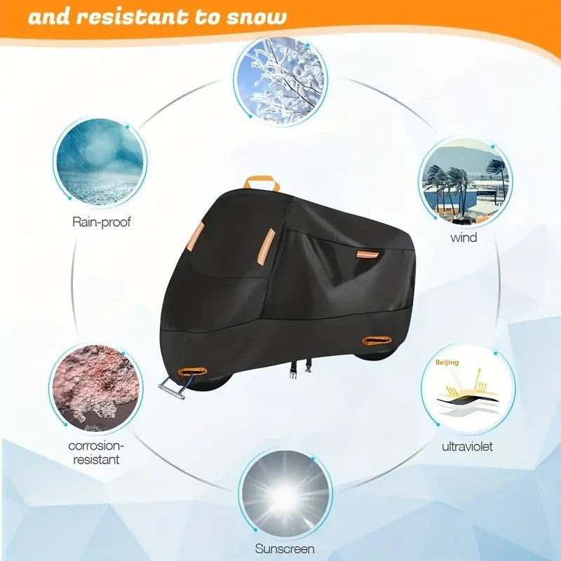 Motorcycle Cover Rainproof Silver Coated Sunshield Dustproof