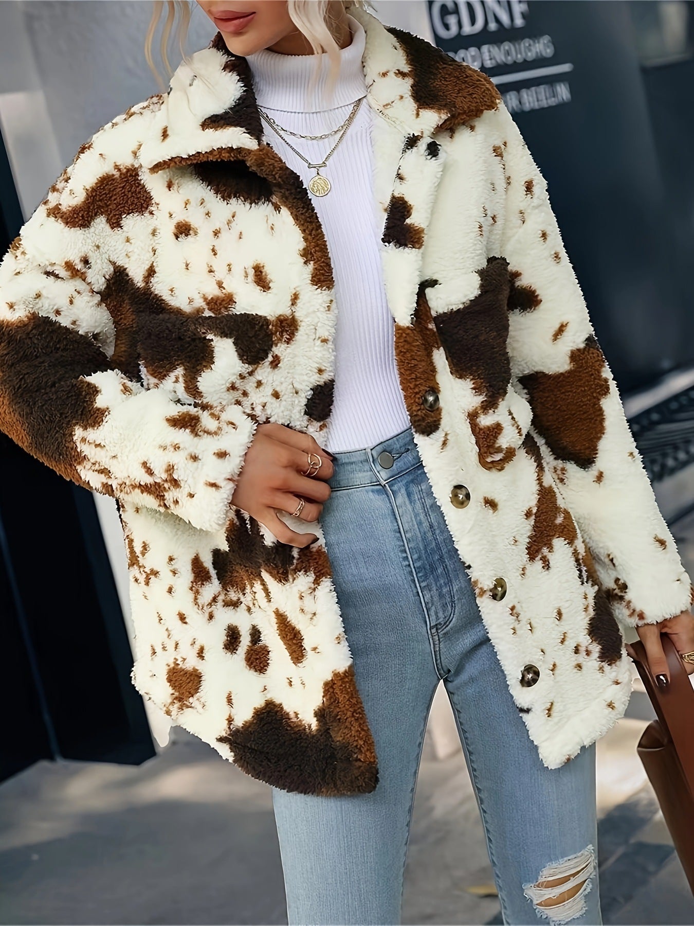 Double-sided plush warm coat