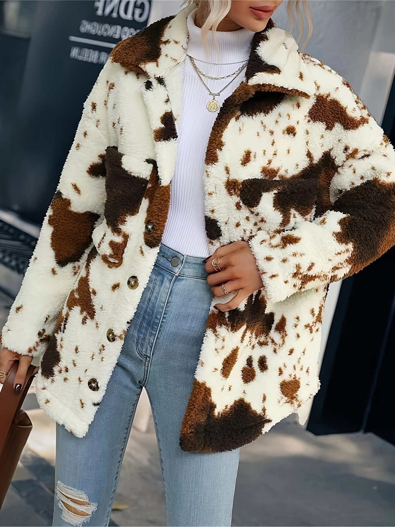 Double-sided plush warm coat