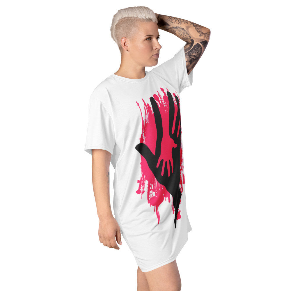 HAND BY HAND T-shirt Dress by Gianneli