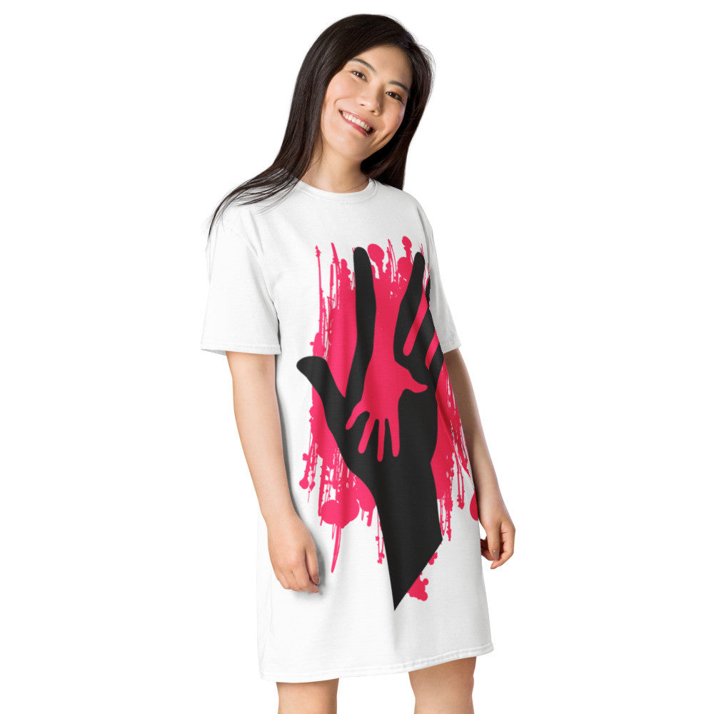 HAND BY HAND T-shirt Dress by Gianneli