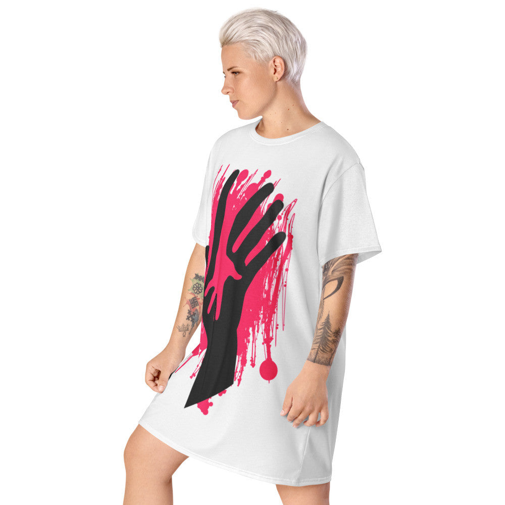 HAND BY HAND T-shirt Dress by Gianneli