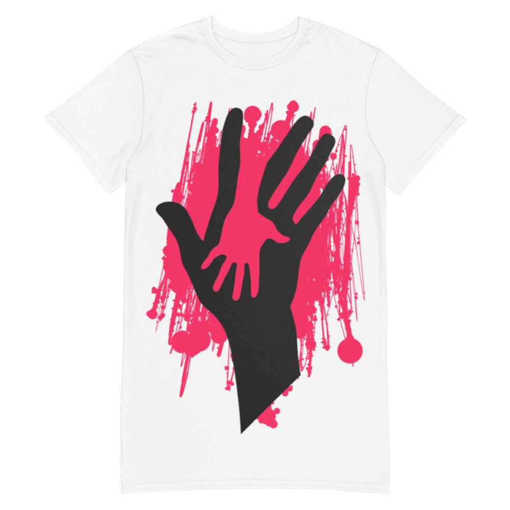 HAND BY HAND T-shirt Dress by Gianneli